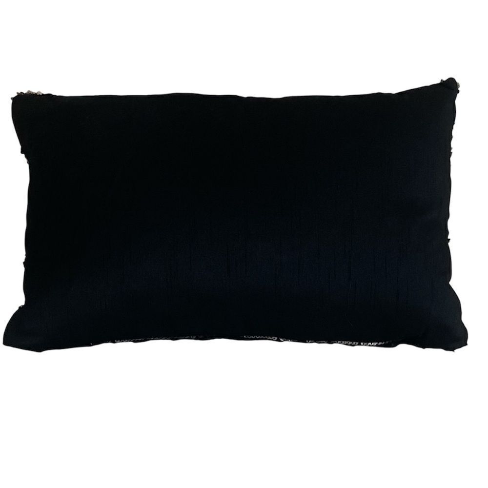 NWOT NEW Aviva Stanoff Black/Bronz Gold Sequin Accent Luxury Down Filled Pillow - Picture 7 of 9